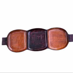 Vintage Taverneau Hand Crafted Wood Platter Tray